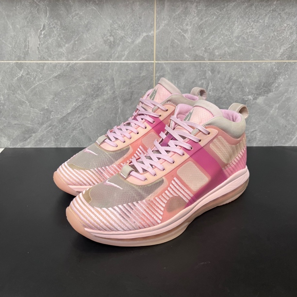 90新 NIKE/耐克 43码詹姆斯eliott粉白无盒橙色不错球鞋