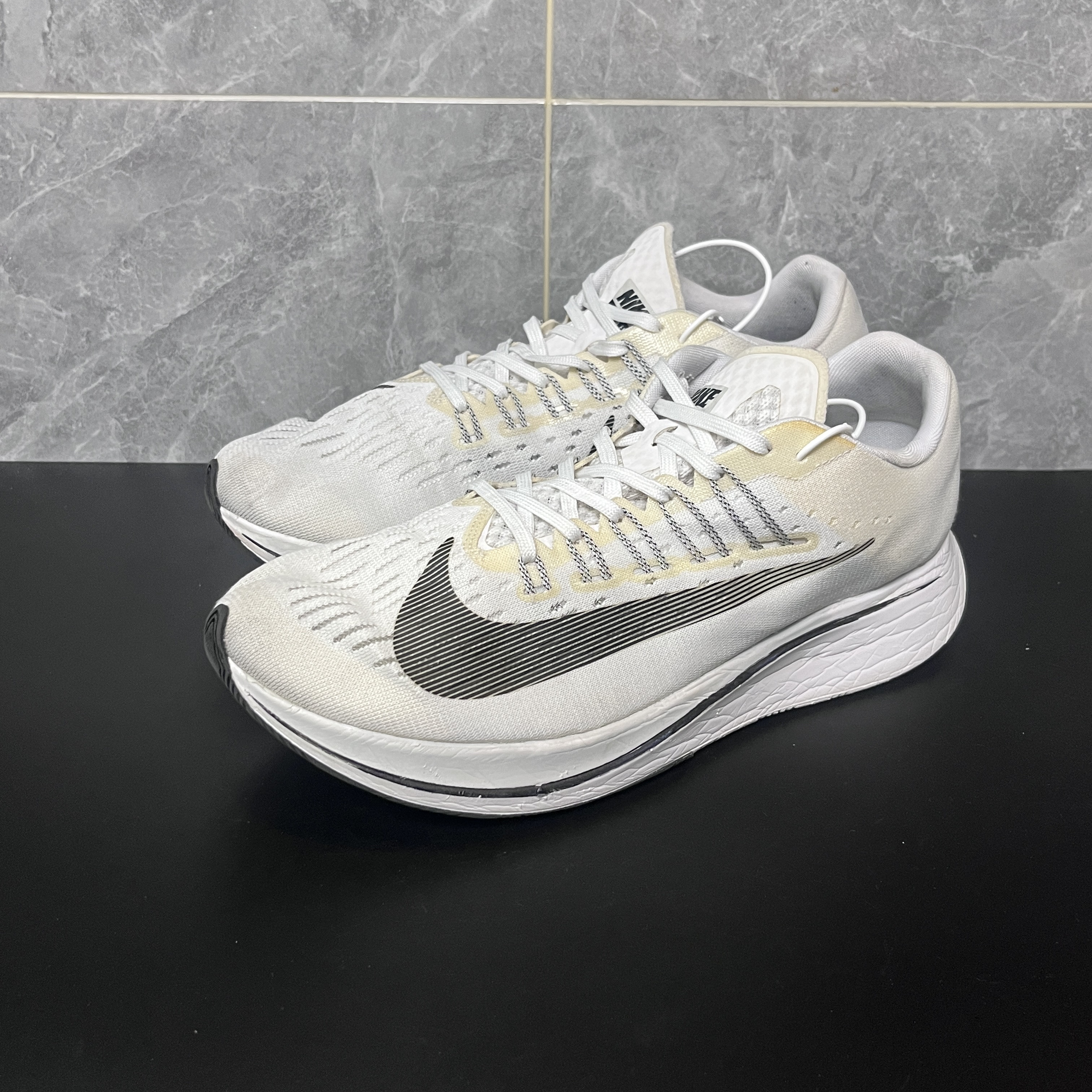 90新 NIKE/耐克 45码 zoomfly1 纯白 无盒 橙色可以 跑鞋 