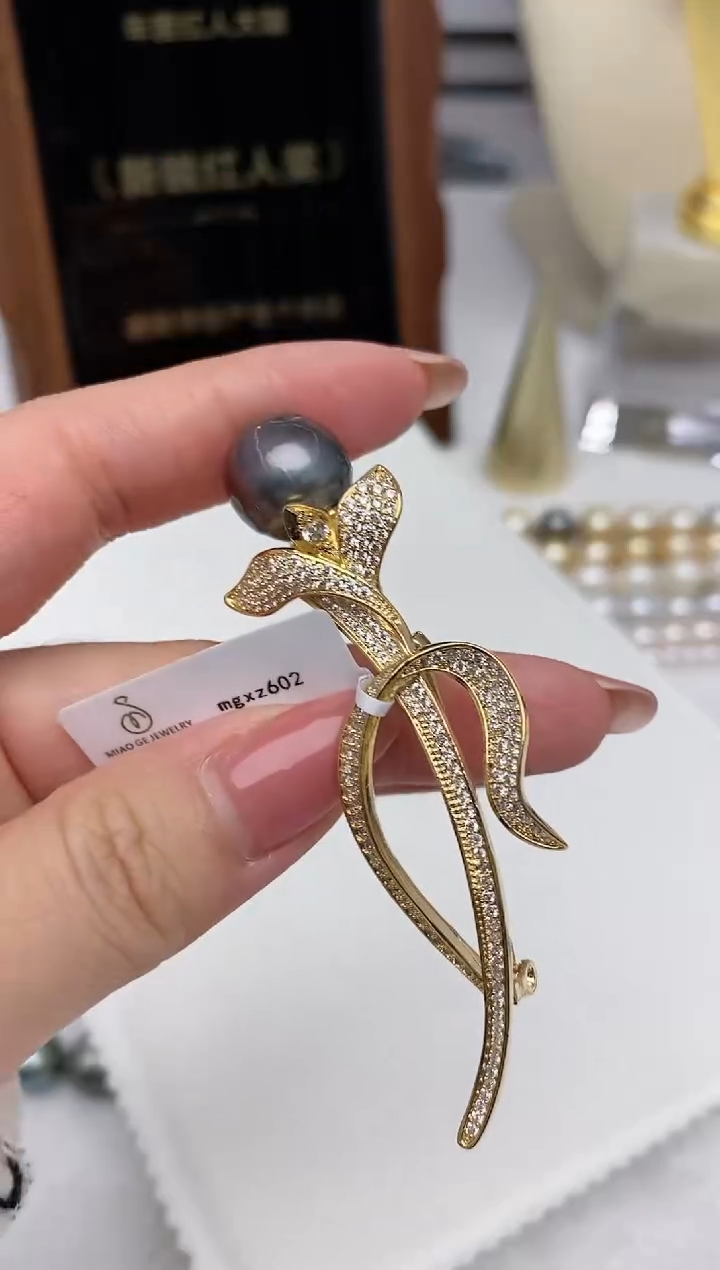 【闪购商品】海水珍珠胸针未镶嵌2