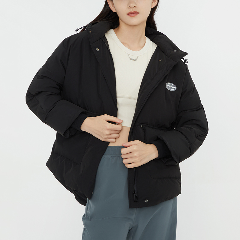 SKYHAND女新款冬季中长款保暖宽松白鸭绒休闲工装