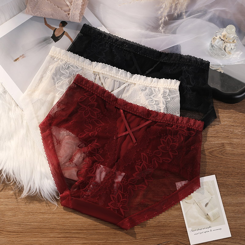 【85-220斤】大码内裤女性感舒适高腰薄款时尚三角裤3条XXL346