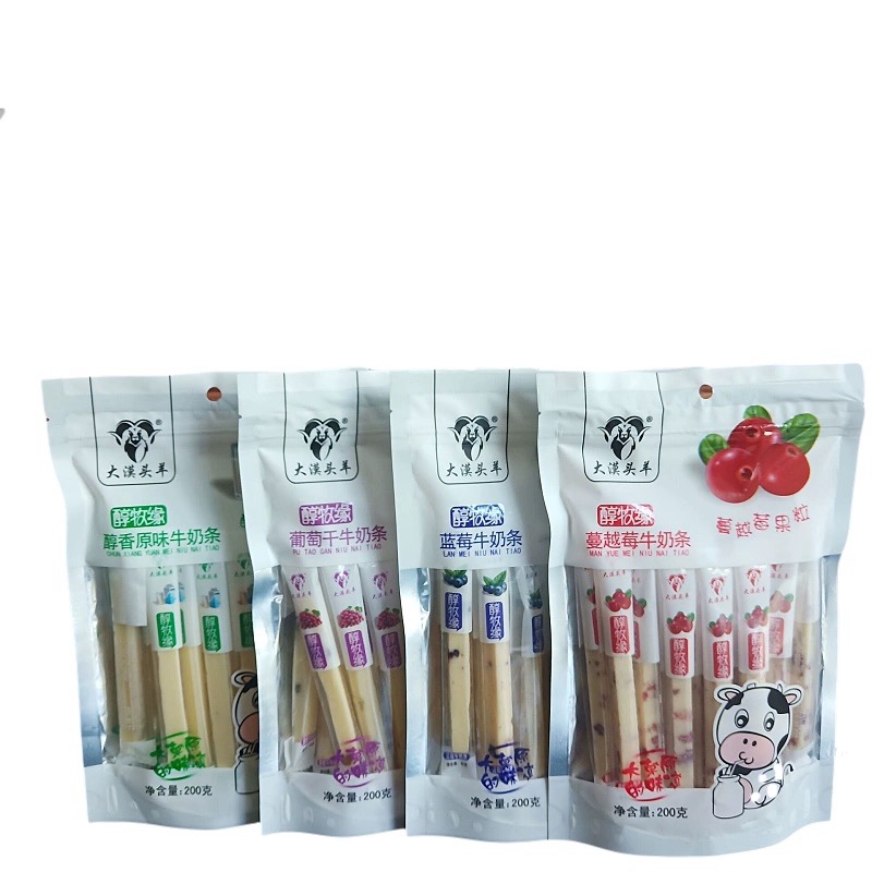 大漠头羊新疆特产醇牧缘牛奶条休闲零食真果粒多口味促销包
