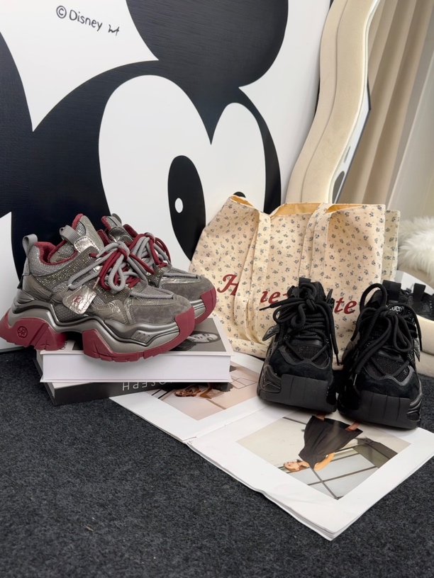 [加绒保暖]时尚老爹鞋欧洲站厚底8cm休闲2024秋冬加绒百搭潮鞋