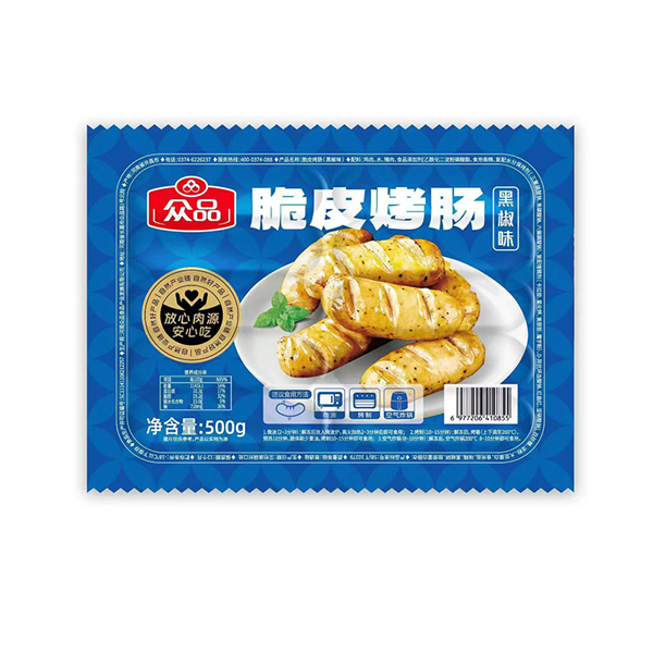 众品脆皮烤肠黑椒味