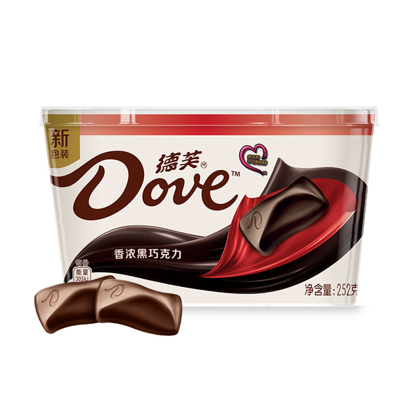 德芙香浓黑巧克力 252g