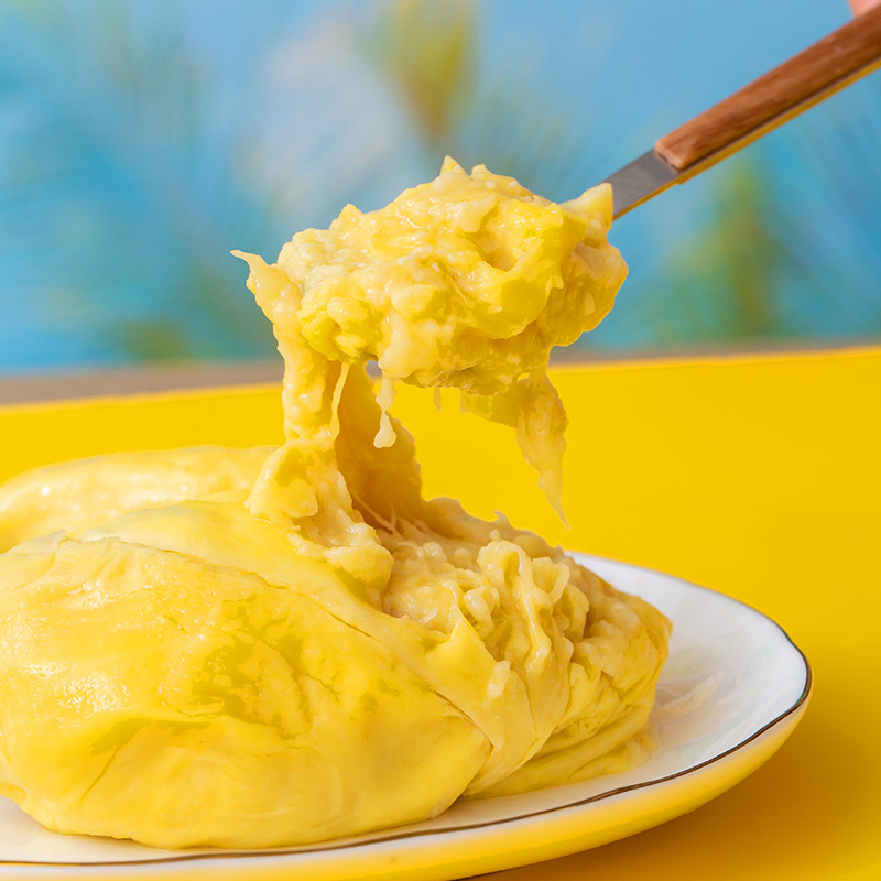 鲜密探泰国树熟金枕榴莲肉有核液氮冷冻锁鲜【保质期到2027年4月】