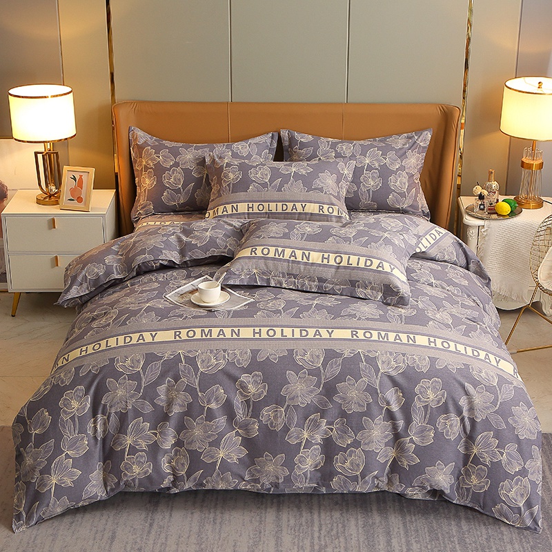 2025新款 爆款斜纹印花全棉四件套 加厚简约床上用品