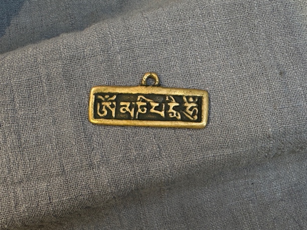 铜器六言手工铭文吊坠