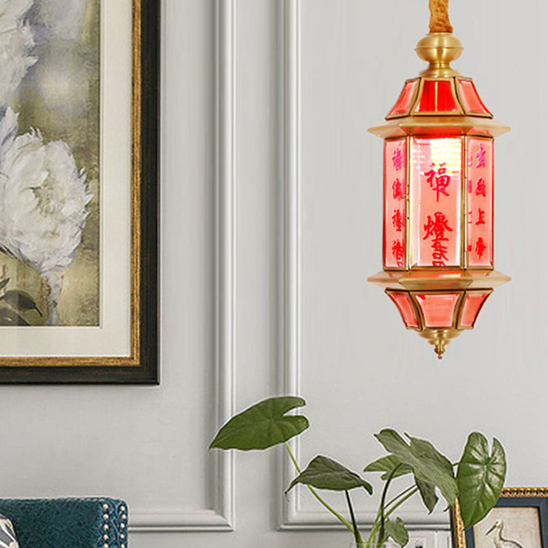 潮汕闽南家用灯玄天全铜福灯天地灯防水复古喜庆灯笼户外庭院灯