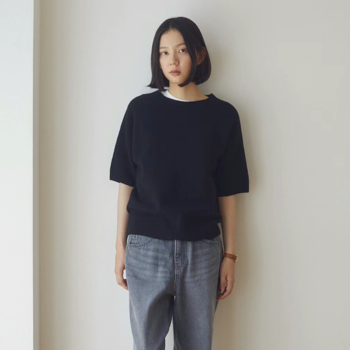 《No退换》韩国东大门羊毛短袖