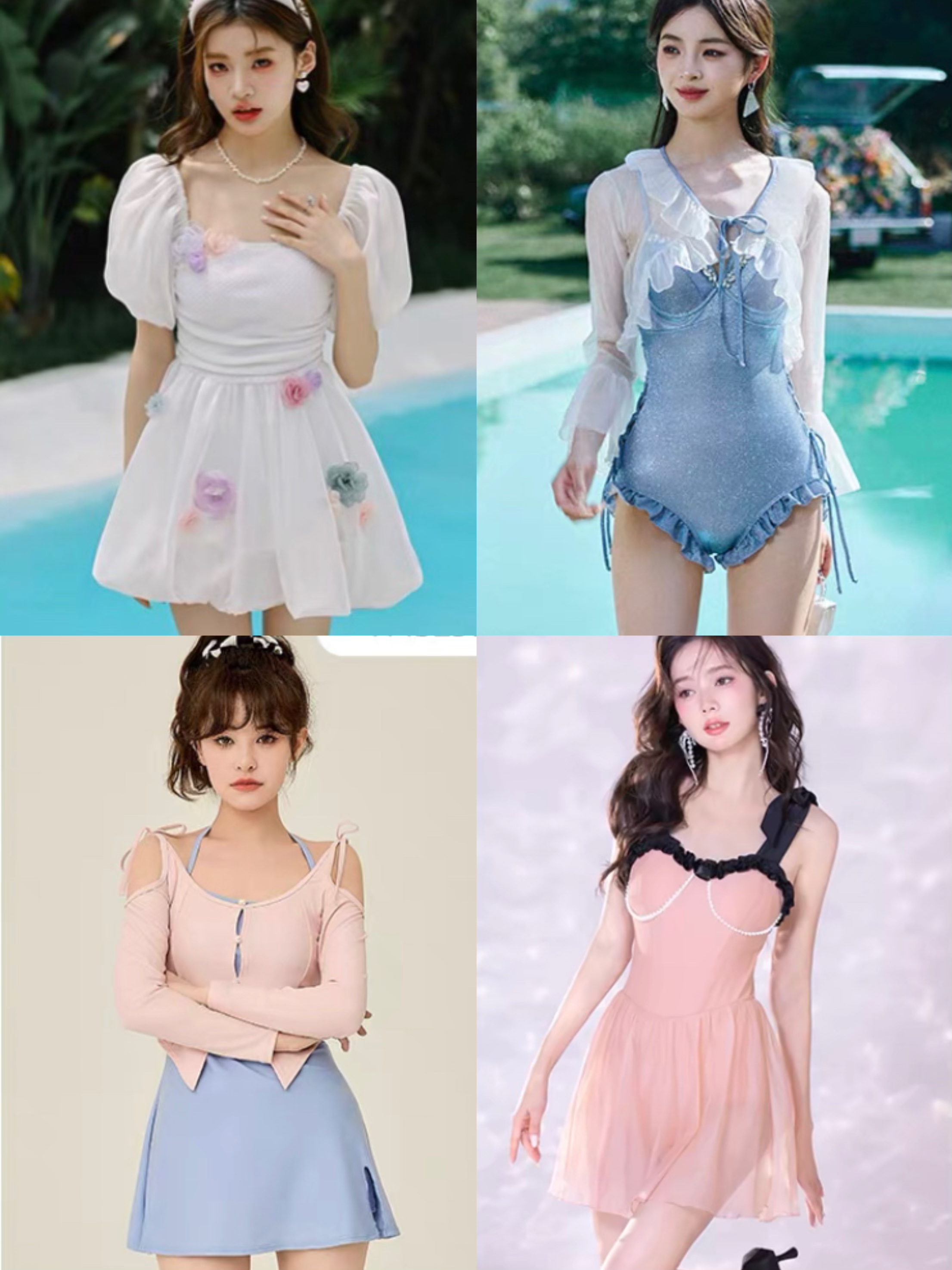 【孤品盲盒泳衣】连体泳衣女温泉2024年新款爆款显瘦遮肚肉高级感