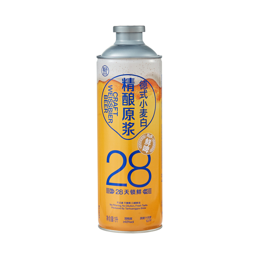 【28天原浆】(冰)盒马 德式小麦白精酿原浆鲜啤酒 1L