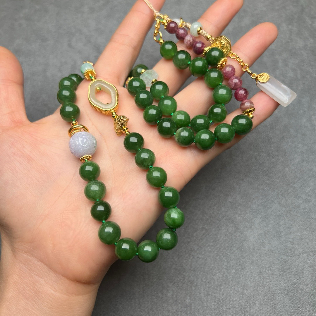 天然和田碧玉 设计DIY款 百搭气质毛衣链多样性发一件