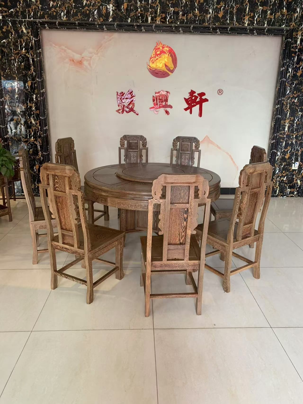 鸡翅木如意园台配象头椅国色天色椅明式椅