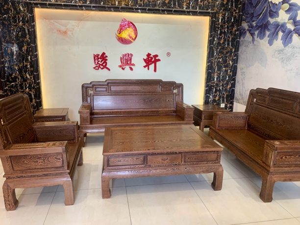 鸡翅木国色天香沙发素面国色雕刻新中式客厅沙发需要联系客服