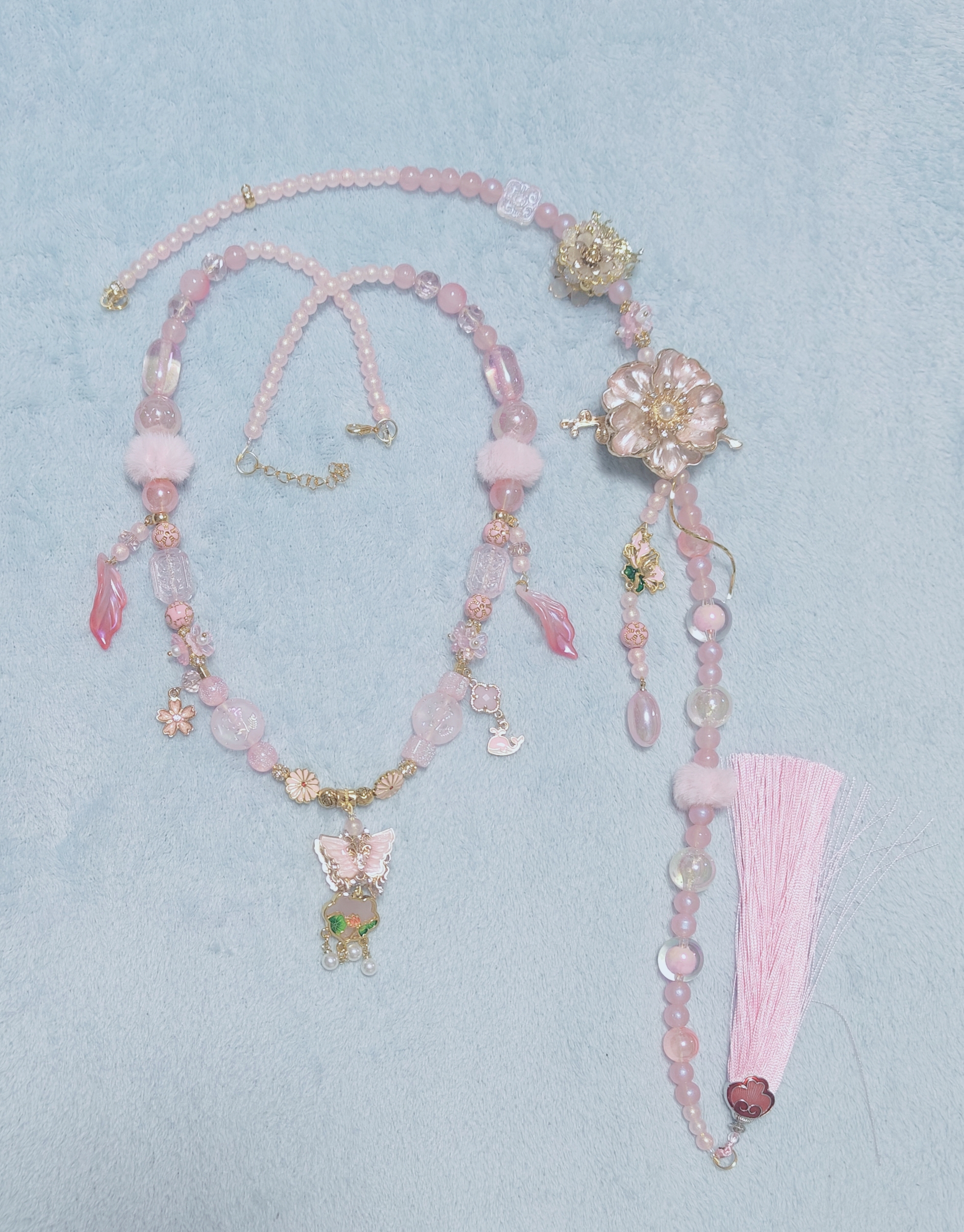 铜合金琉璃项链 粉妆:璎珞，背云(禁步双用）