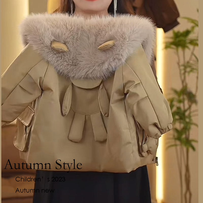 哆哆童装衣女宝宝冬装新款儿童外套洋气加厚加绒女童服冬季派克服