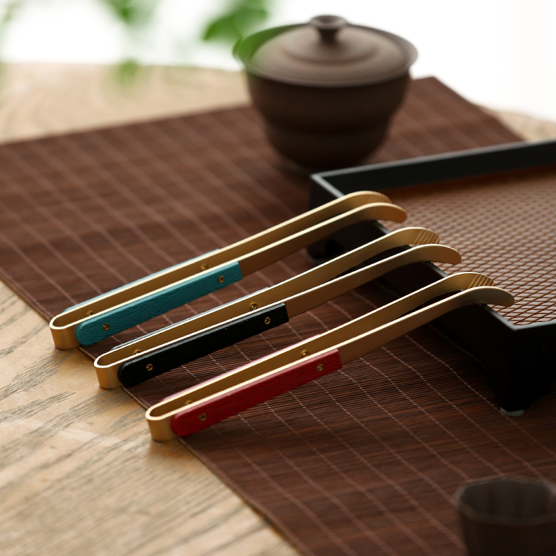桐木茶夹茶叶茶杯夹子防滑镊子茶具配件金属六君子洗杯夹