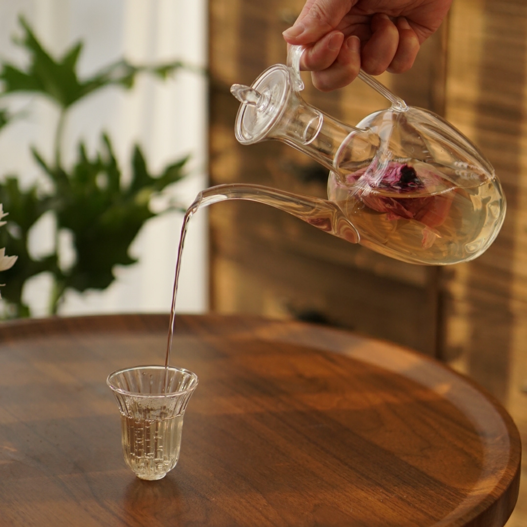 中式仿宋宫廷贵妃执壶玻璃煮茶壶耐热烧水壶家用泡茶壶
