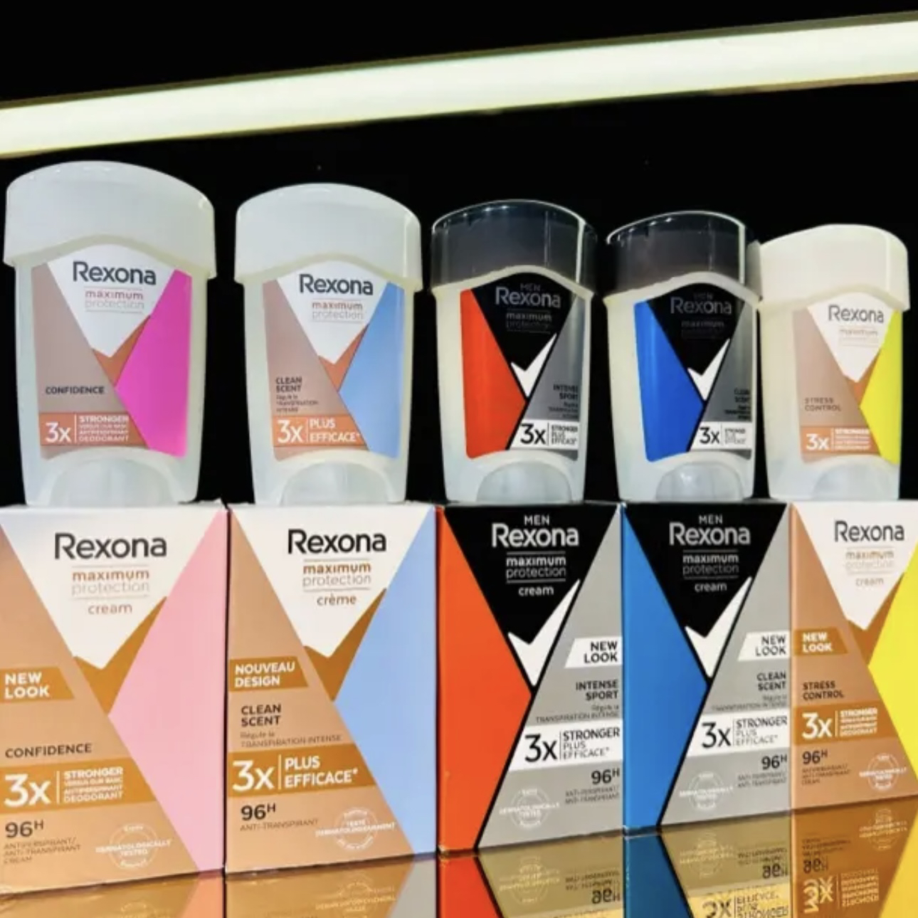 Rexona男女通用身体清爽便携持久清新留香止汗露止汗膏          