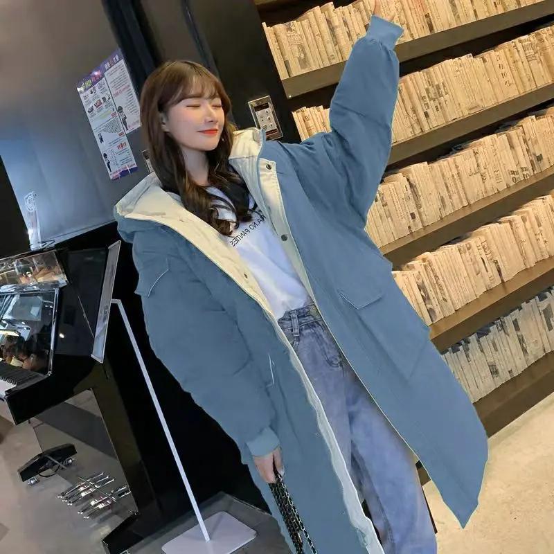 冬季新款2023服女装新款女中长款韩版宽松服冬季外套女学生袄原宿