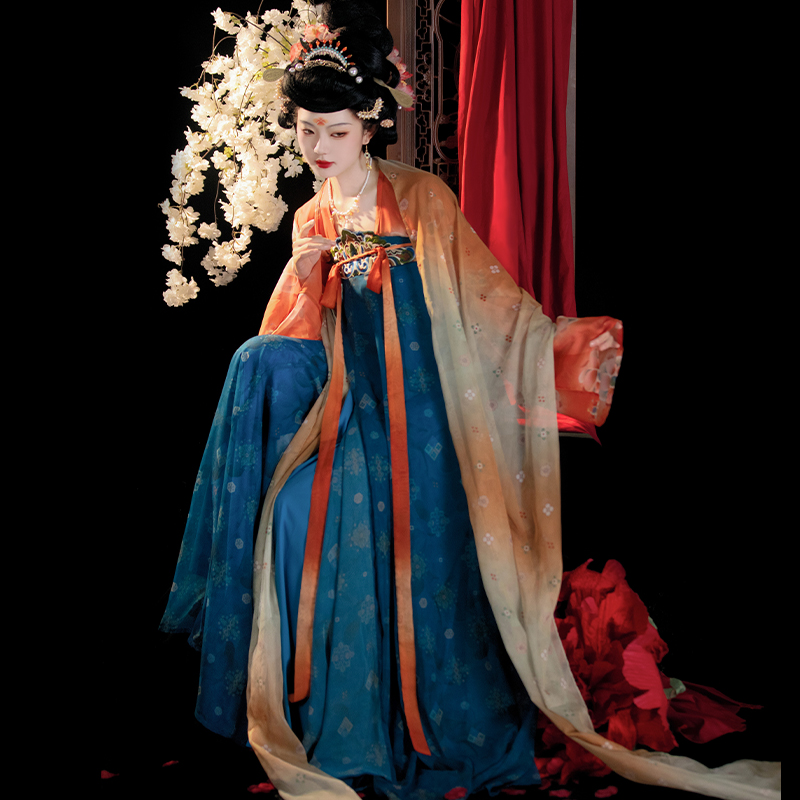 山迟【琳琅】大全套汉服唐制敦煌复原显瘦齐胸襦裙上衫破裙春夏日常