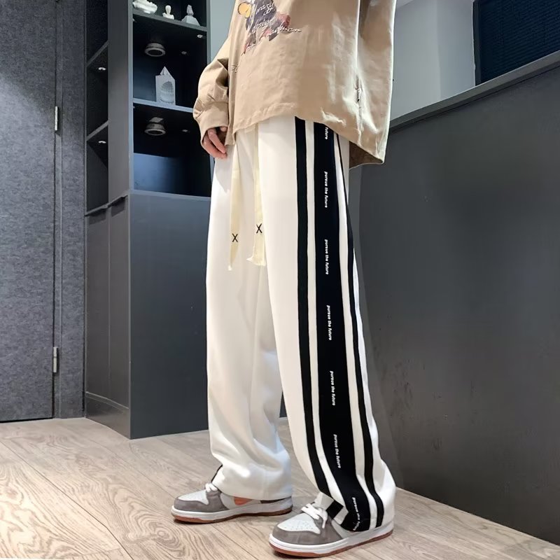 春秋季长裤子男孩初中学生帅气运动休闲裤15大童直筒卫裤百搭ins