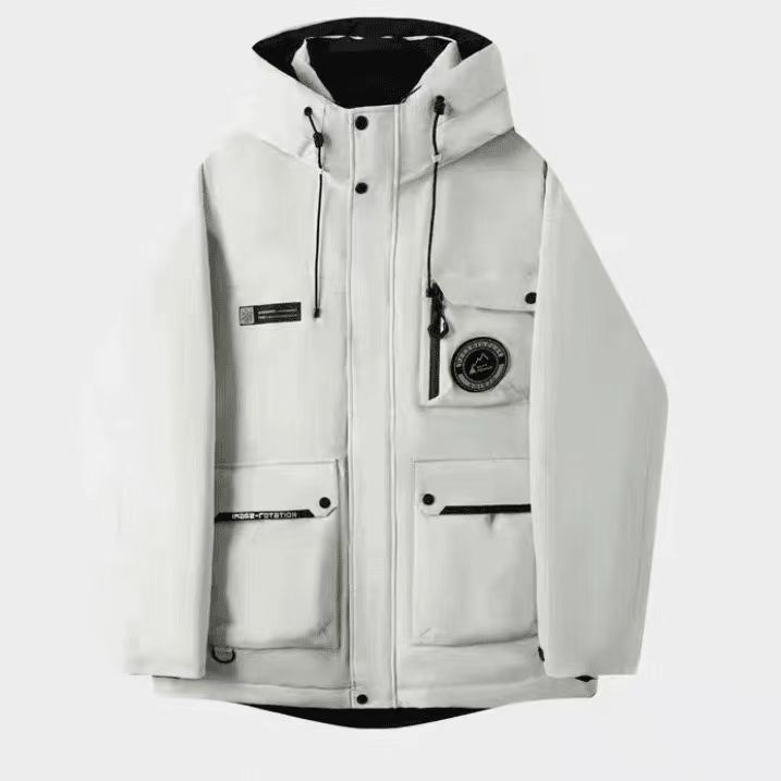 *温度计极寒中长款加厚防寒防雪羽服外套#8008