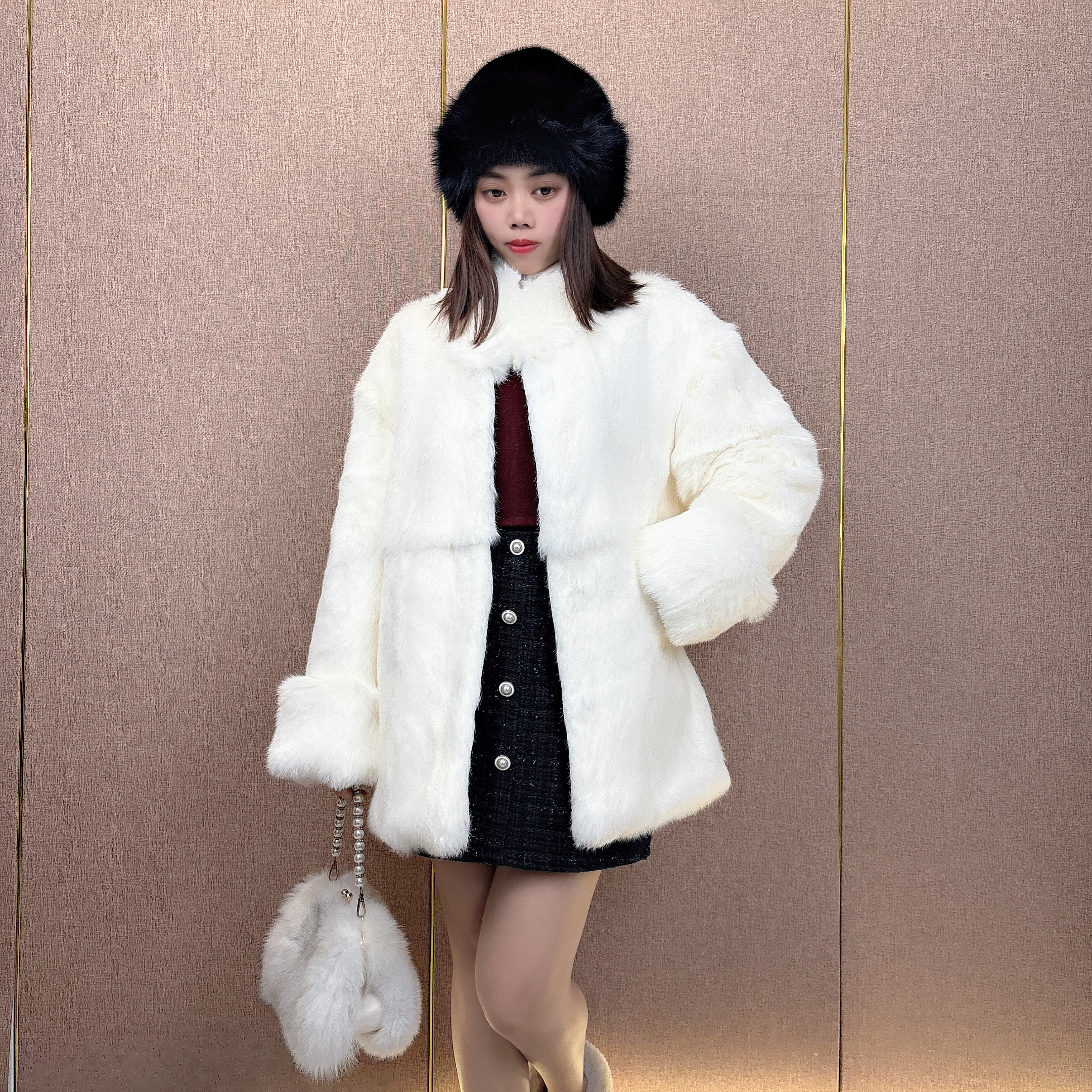 2024新款短外套秋冬时尚百搭洋气阔版慵懒风冬季加厚短款外套