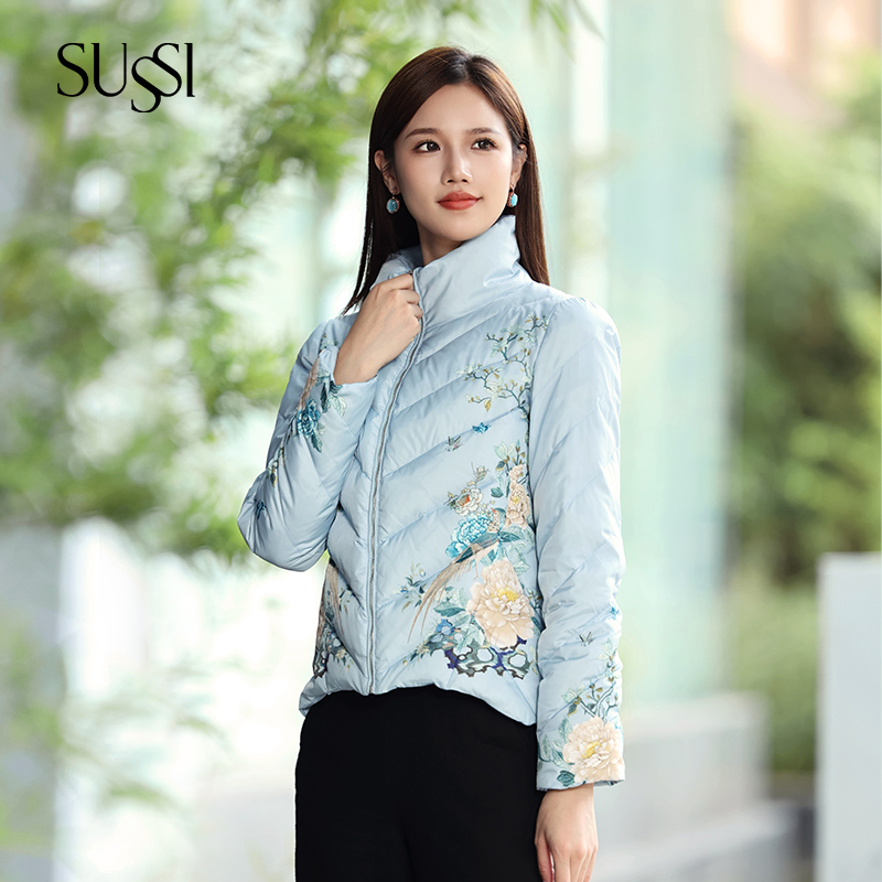 SUSSI/古色24秋冬新中式短款羽绒服高端轻外套女911AX412244
