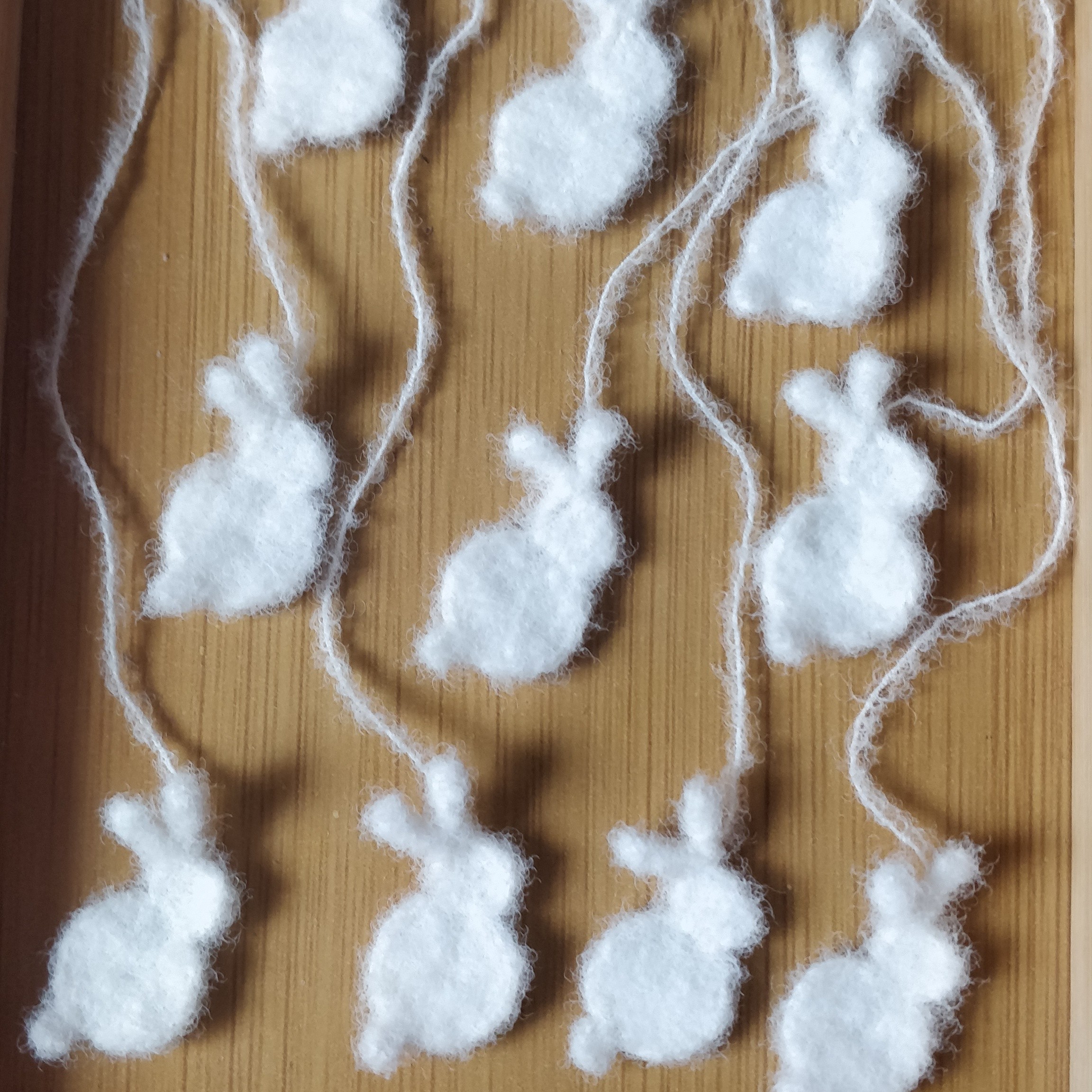 微钩棉花糖兔子20个(带缝纫线)