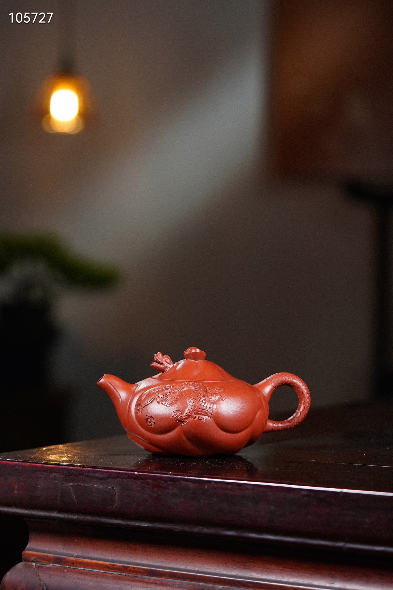 【鱼化龙壶茶具】泥料：原矿朱泥大红袍容量：220cc左右