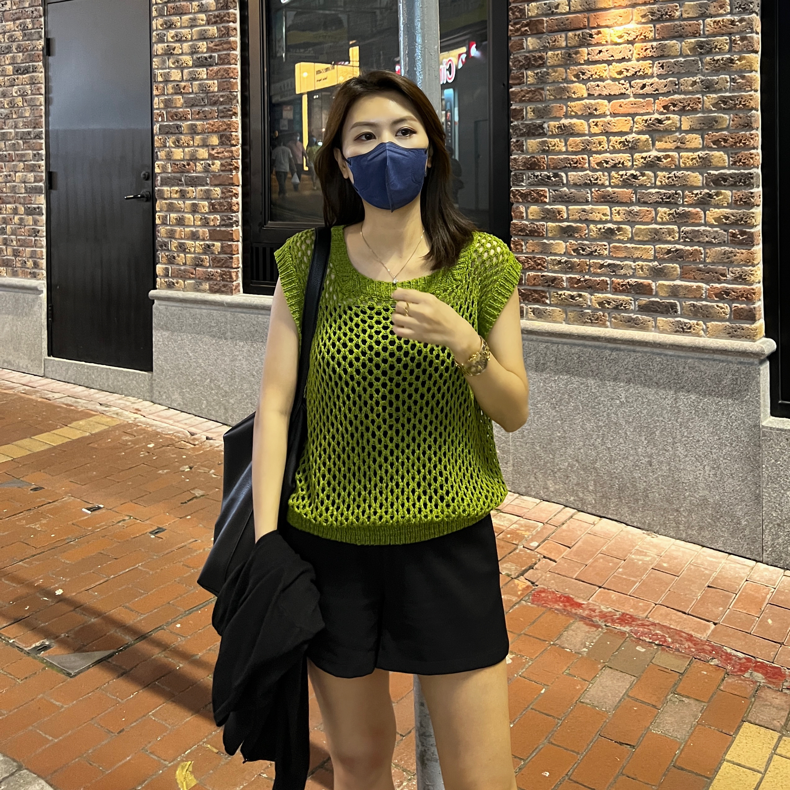 2%Moozza【极简主义】上衣 针织时尚 透气镂空无袖百搭宽松-9001#