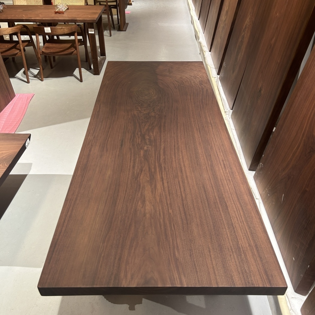 独板 北美黑胡桃大板 全方 220*84*5.3 送铁艺单V支架