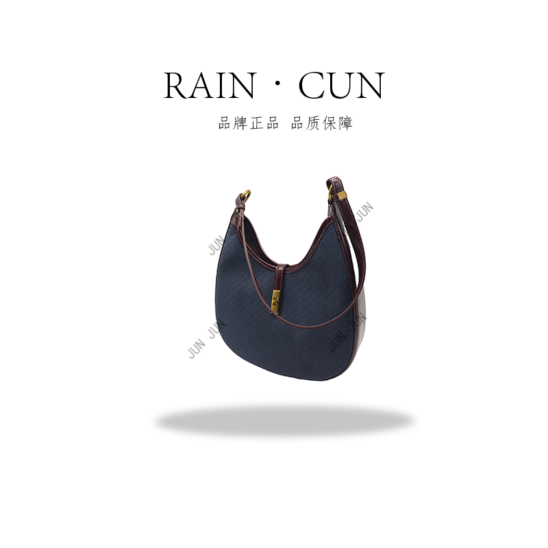 【RAIN.CUN】SK-82568-深兰/可拉红-高定轻奢时尚百搭潮流女士包