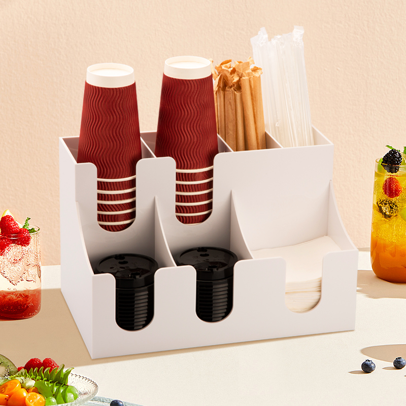 亚克力纯色收纳盒个性简约风正方形手工多功能收纳分层桌面盒子