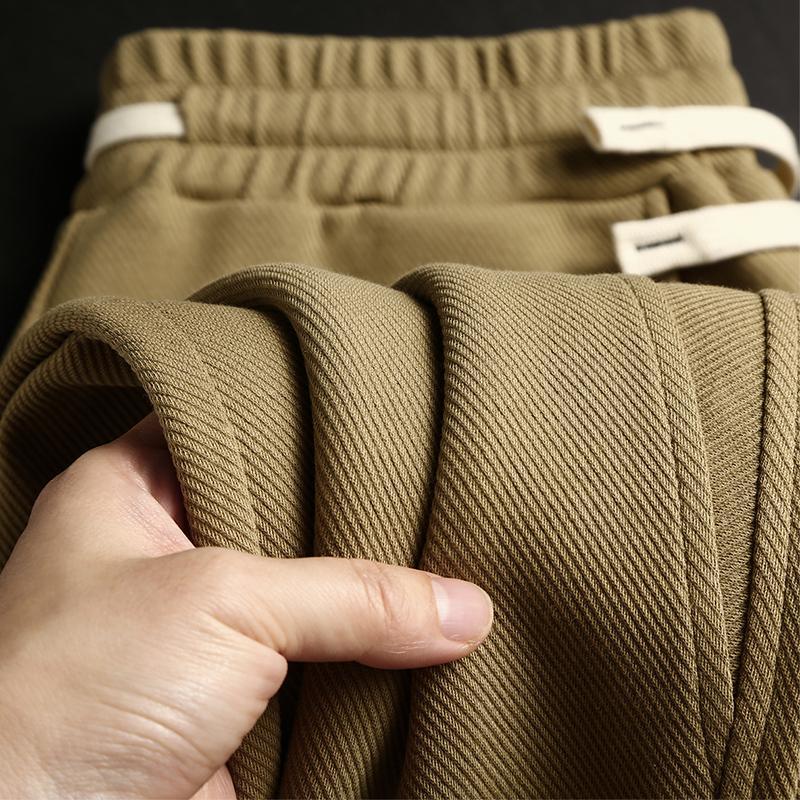 保暖2023斜纹束脚休闲卫裤男秋冬大码300斤宽松显瘦百搭美式运动