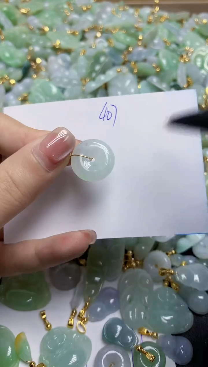 【闪购商品】翡翠挂件合金天然缅甸翡翠A货