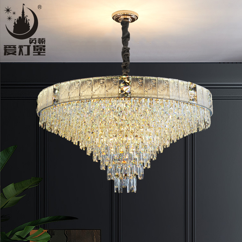 客厅主灯高端大气现代简约新款法式套餐厅卧室轻琉璃轻奢水晶吊灯