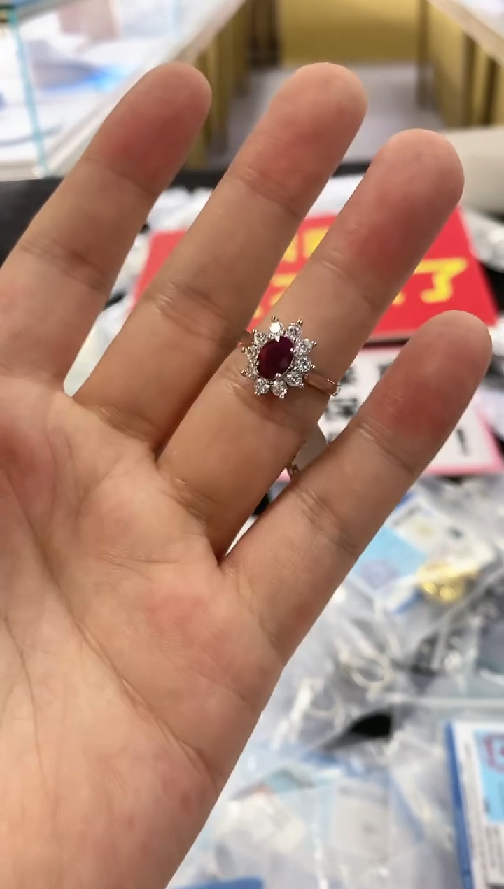 【闪购商品】红宝石戒指银S925镶嵌111111111