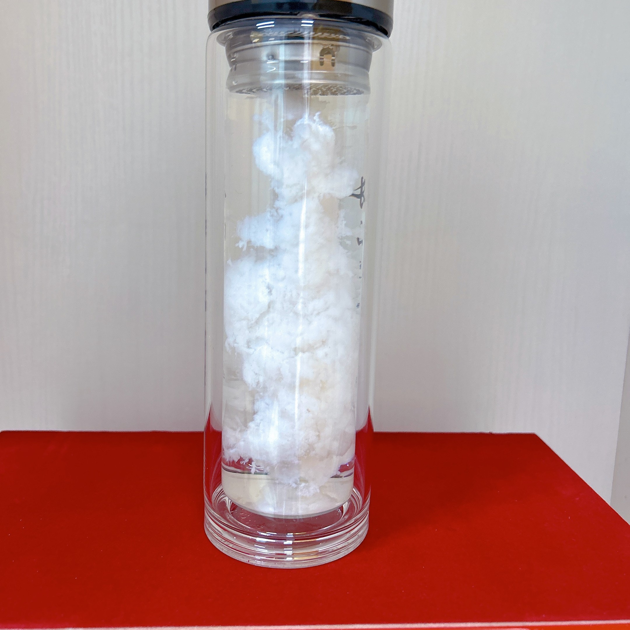 创意发光摆件双层水杯酒店桌面玻璃瓶透明工艺品《太岁-白》40克