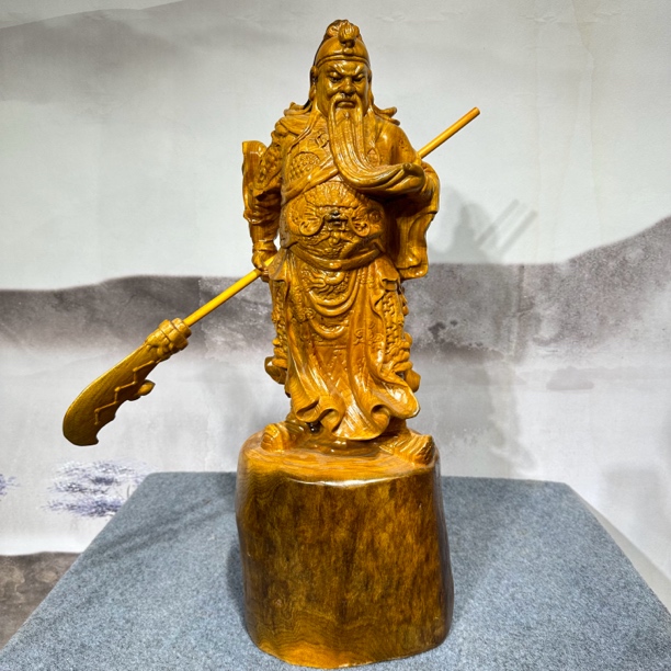 关二爷关公根雕摆件艺术品