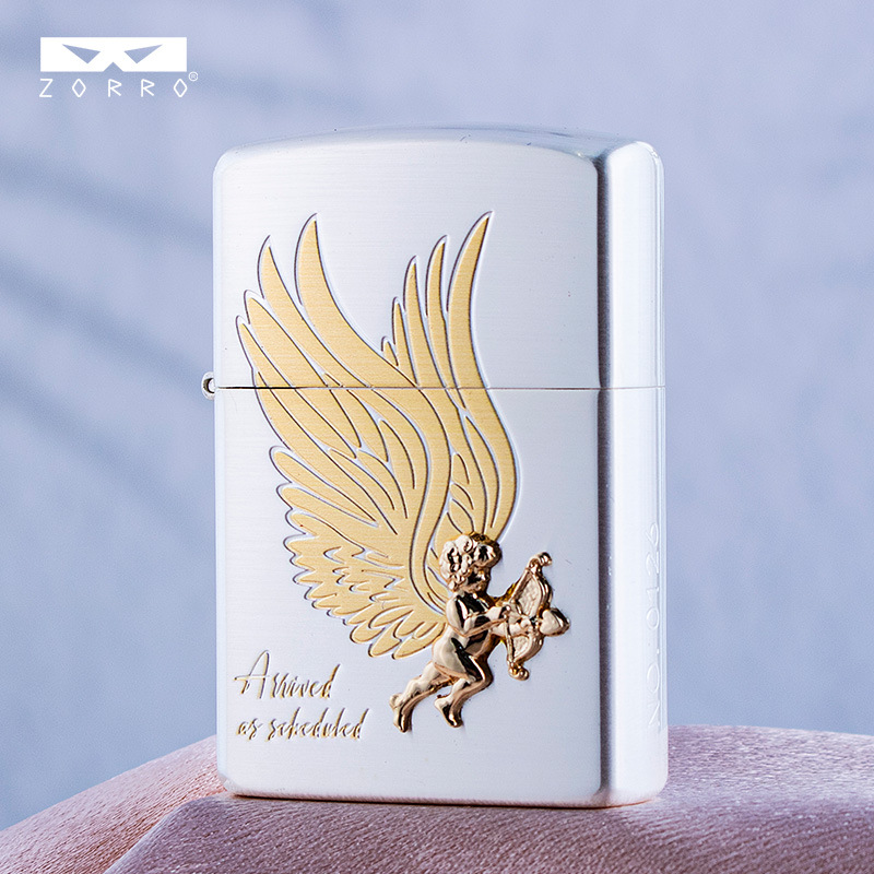 佐罗Z2-1160二代新款丘比特打火机个性贴章经典复古送男友礼物