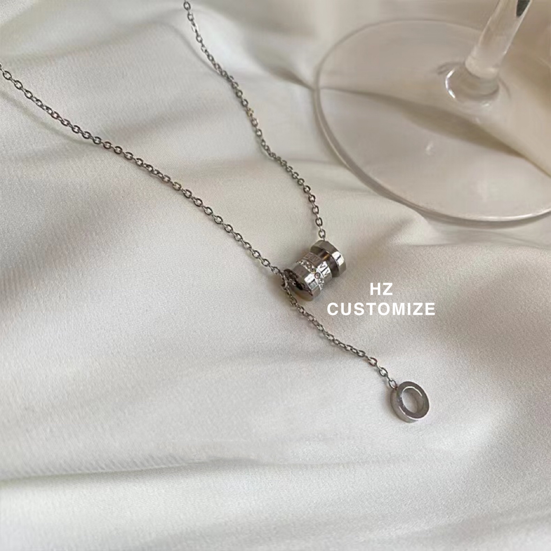 钛钢项链 惠惠子自制【转运圈项链】百搭极简高级保色钛钢小众项链