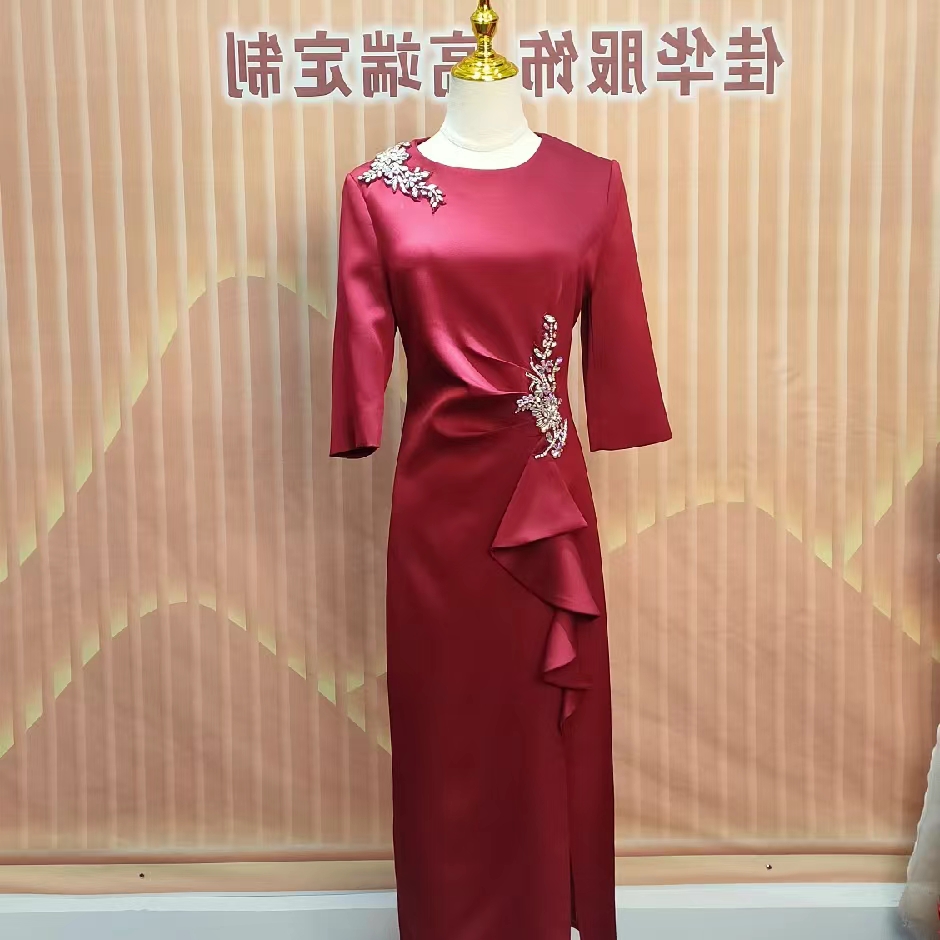 高端定制春季喜妈妈时尚气质优雅日常小礼服