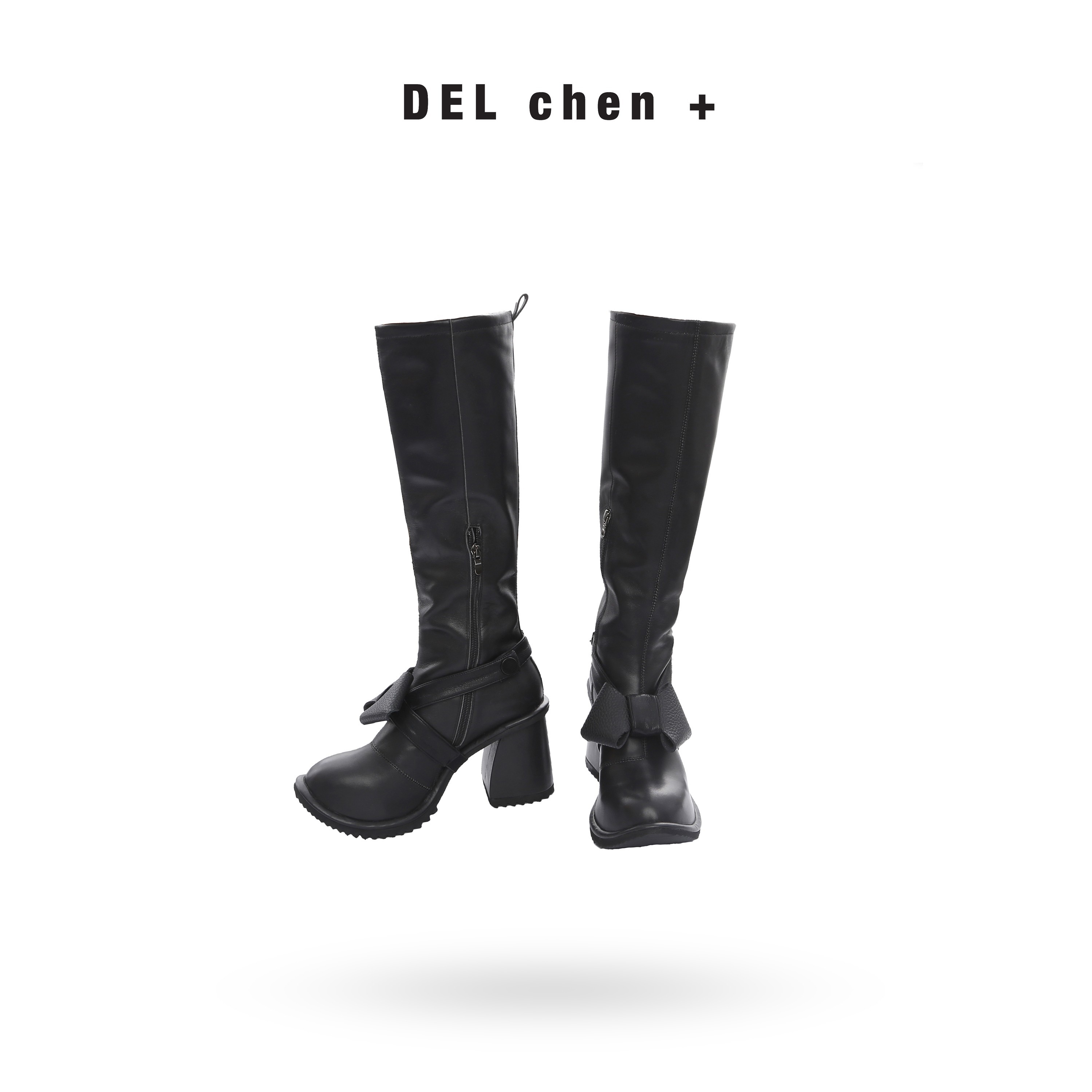 【樱木花菜推荐】DELCHEN+ 2022FW蝴蝶结高筒鞋英伦复古靴子ACS2004