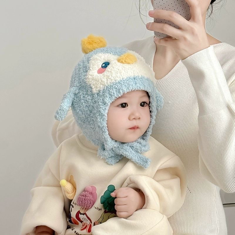 男女帽子针织超萌帽冬护耳加厚宝宝秋冬保暖可爱帽儿童绒帽婴儿毛
