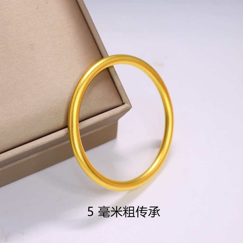 合金手镯  5N经典磨砂素圈实心手镯H-38