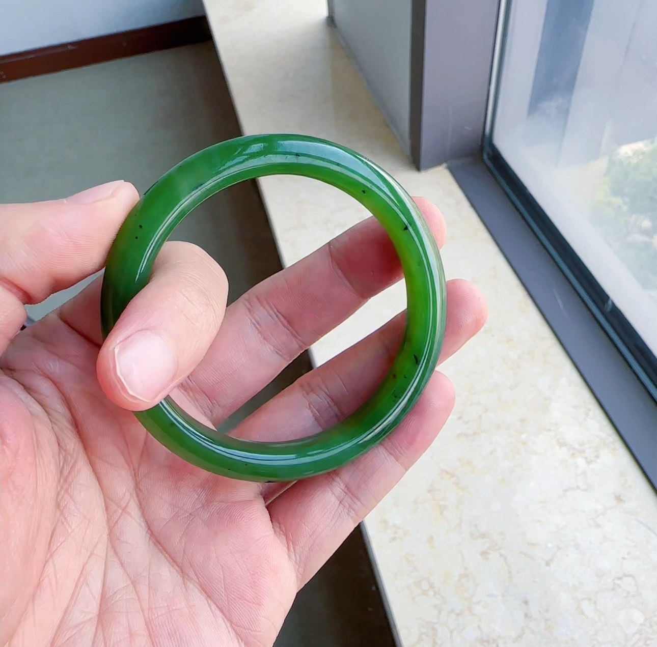 碧玉玉镯  天然和田玉