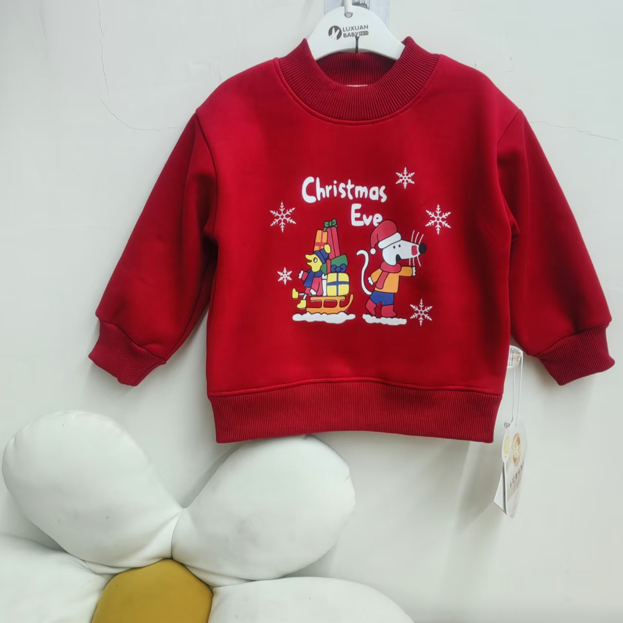 A-610米多多圣诞礼物鼠加绒卫衣